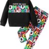 Toddler Kid Girl Clothes Letter Graphic Pullover Sweatshirt + Leggings 2PC Girls Fall Winter Pant Set