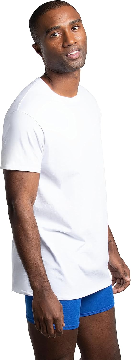 Fruit of the Loom Men's Eversoft Cotton Stay Tucked Crew T-shirt