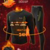 romision Thermal Underwear for Men Long Johns Fleece Lined Hunting Gear Bottom Top Set Base Layer for Cold Weather Gift