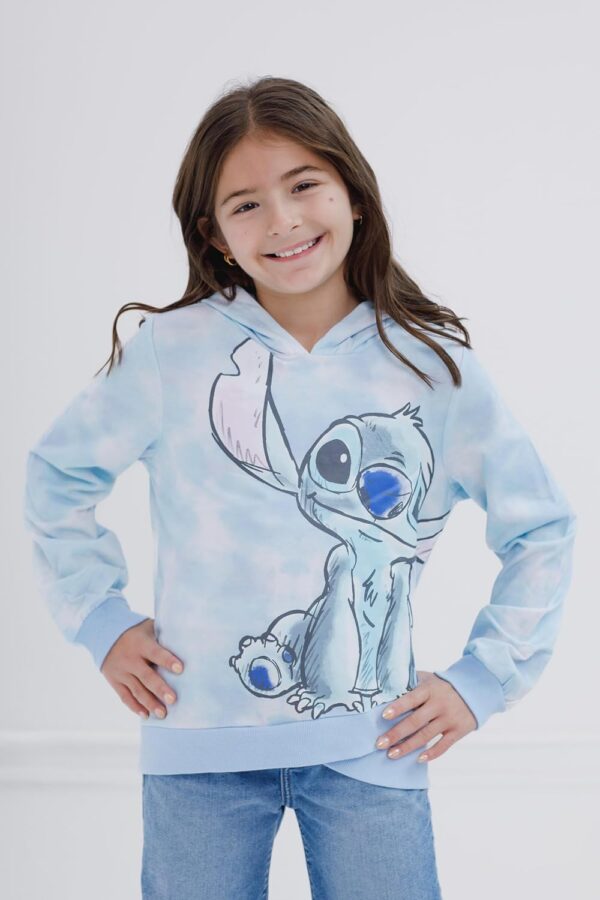 Disney Lilo & Stitch Girls French Terry Crossover Hoodie Toddler to Big Kid