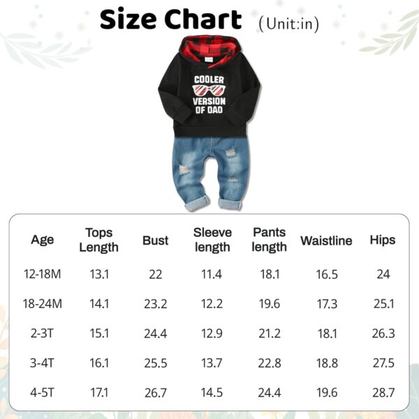 YALLET Toddler Baby Boy Clothes, Long Sleeve Letter Hoodies Top+Ripped Denim Pants 2pcs Fall Winter Outfit Sets