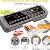 MegaWise Vacuum Sealer Machine | 80kPa Suction Power| Bags and Cutter Included | Compact One-Touch Automatic Food Sealer with External Vacuum System | Dry Moist Fresh Modes for All Saving needs