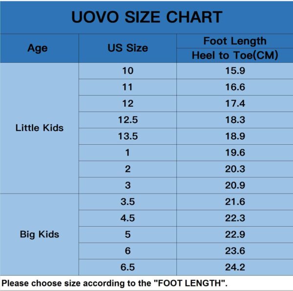 UOVO Boys Shoes Boys Tennis Running Sneakers Waterproof Hiking Shoes Kids Outdoor Fashion Sneakers Slip Resistant (Big/Little Boys)