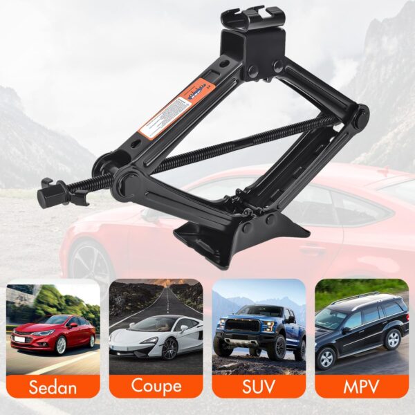 Car Jack Kit Scissor Jack for Car 2 Ton (4409 lbs) Tire Jack Tool Kit Universal Car Emergency Kit with Lug Wrench Tire Changing Kit for Car SUV