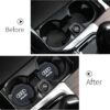 Car Cup Holder Coaster for Audi Recessed Silicone CupHolder Coaster Interior Accessories 2.75in 2Pieces Black