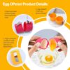 Egg Shell Opener, 3PCS Egg Separators Set, Egg Separator for Raw Eggs, Egg Shell Opener for Hard Boiled Eggs, Egg Yolk Separator for Separating the Egg Liquid, An Innovative Kitchen Cooking Gadget