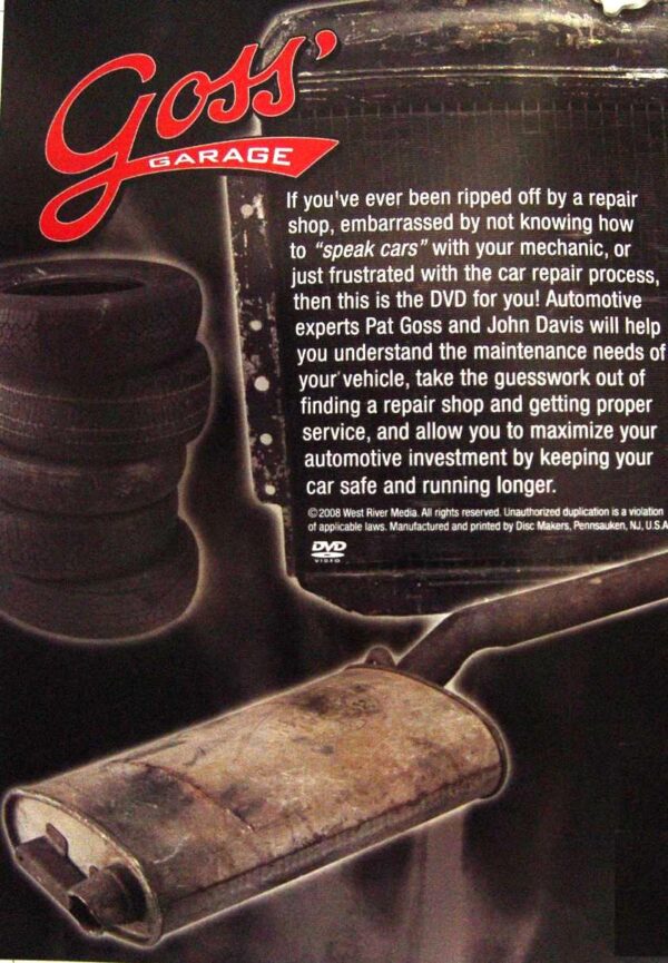 Goss' Garage DVD Volume 1 Automotive Maintenance