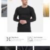 5 Pack Men's Compression Shirts Long Sleeve Athletic Workout Sports Undershirt Base Layer Top for Winter