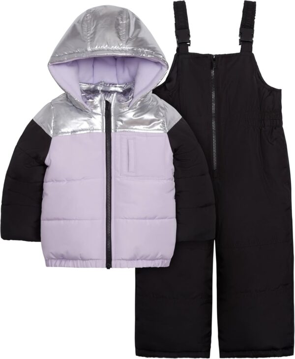 Carter's Toddler & Big Girls' Insulated 2-Piece Print Bib Snowsuit Snow Pant Ski Set