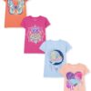 The Childrens Place Girls Kindness, Love, Equality Short Sleeve Graphic T Shirts Multipacks