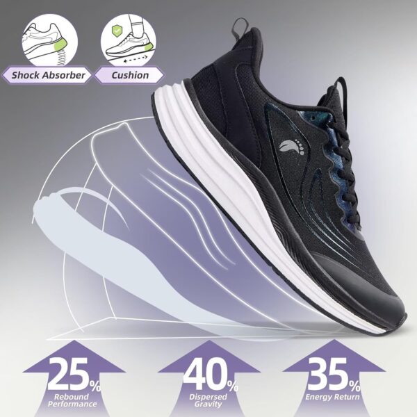 Women's Orthopedic Hands Free Running Shoes: Comfortable Plantar Fasciitis Arch Support Sports Sneakers, Casual Orthotic High Arch Tennis Work Walking Shoes for Foot Heel Pain Relief