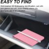 Cacturism Car Registration and Insurance Holder, Vehicle Glove Box Car Organizer Men Women Wallet Accessories Case for Cards, Essential Document, Driver License, Pink