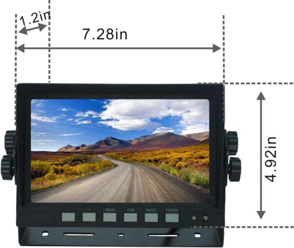 7" 1080P AHD Wired Reverse Rear View Backup Camera System,Guide line,IP69K No Water Leakage Camera, Night Vision, Vibration-Proof 10G for Tractor/Truck/Excavator/Caravan/Skid Steer/Heavy Equipment