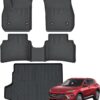 Floor Mats & Cargo Liner for 2021 2022 2023 2024 2025 Buick Envision All Weather Protection TPE Rubber Floor Liners for 2021-2024 Buick Envision Full Set Automotive Mat Accessories, Black