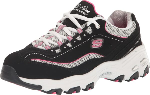 Skechers Women's D'Lites-Life Saver Memory Foam Lace-up Sneaker