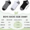 Comfoex 10 Pairs Boys Socks 4-6 6-8 8-10 Years Old Low Cut Ankle Athletic Socks For Kids Short Half Cushioned Socks