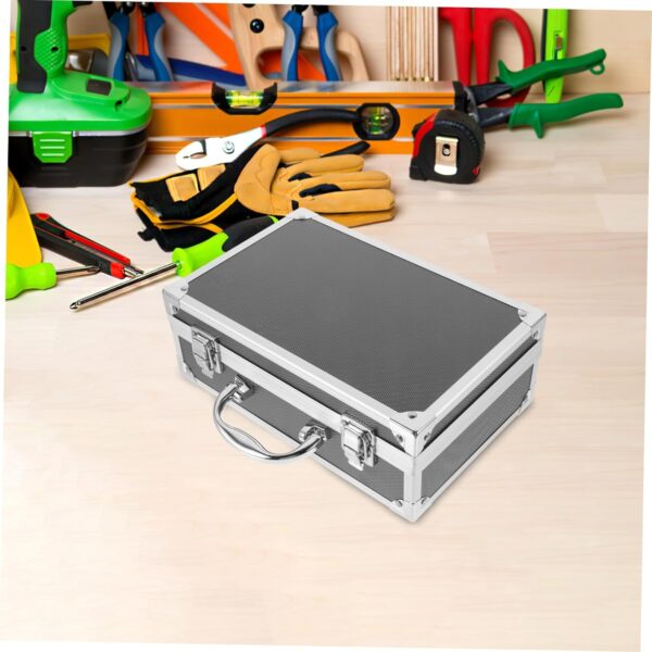 Uonlytech Portable Aluminium Alloy Tool Storage Box Handheld Multifunctional Tool Case for Gadgets Electronics and Small Instruments Compact Size with