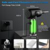 Compressed Air Duster-3 Gear Adjustable 100000RPM Electric Air Duster with LED Light, Rechargeable Cordless Air Blower for Keyboard Electric Devices Cleaning. Replaces Compressed Air Cans (Black)