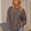 LILLUSORY Women's Oversized Sweaters Fuzzy Chunky Warm Pullover Sweater