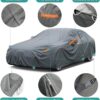 Premium Car Cover Custom Fit Toyota Corolla Cross (2022-2025), 16 Layers Heavy Duty Car Cover Waterproof All Weather with Zipper Door for Sun Rain Snow Dust Uv Protection