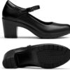 DREAM PAIRS Women's Chunky Low Block Heels Mary Jane Closed Toe Work Pumps Comfortable Round Toe Dress Wedding Shoes