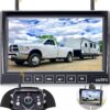 Wireless Backup Camera for Furrion RV: 7-Inch Recording Plug-Play Easy Setup Truck Trailer Back Rear View Camera Touch Button Monitor Split Screen 4 Channels AMTIFO A7