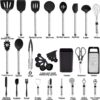 Kitchen Utensil Set-Silicone Cooking Utensils-33 Kitchen Gadgets & Spoons for Nonstick Cookware-Silicone and Stainless Steel Spatula Set-Best Kitchen Tools, Useful Pots and Pans Accessories