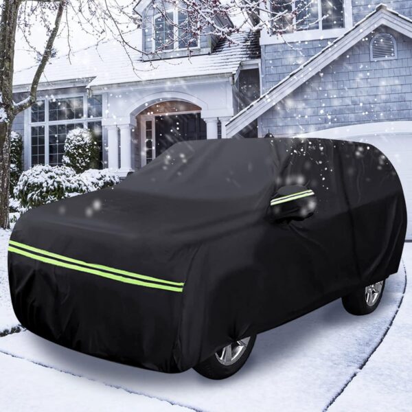 Waterproof Car Covers Replace for 2019-2024 Mercedes-Benz GLB, 6 Layers All Weather Car Cover with Zipper Door & Windproof Bands for Snow Rain Dust Hail Protection(GLB)