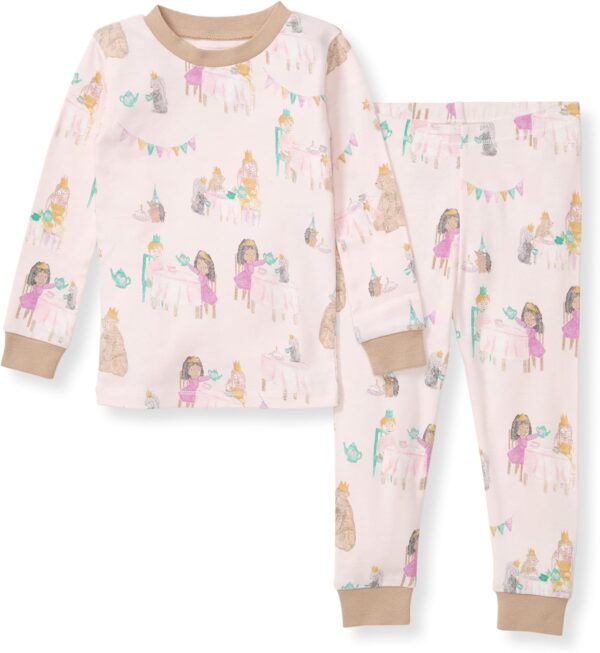 Burt's Bees Baby Baby Girls' Pajamas, Tee and Pant 2-Piece Pj Set, 100% Organic Cotton