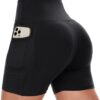 CAMPSNAIL Biker Shorts Women with Pockets - 3"/5"/8" High Waisted Workout Spandex Tummy Control Gym Running Yoga Shorts