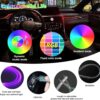 LivTee Smart LED Car Lights Interior with USB Port, LED Strip Fiber Optic Ambient Lighting Car, Wireless App Control, Sync to Music, Car Decorations Interior Accessories Gifts for Women Men, 6 in 1