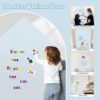 Magnetic Chalkboard Wall Decal 40"x32" - Upgraded Adhesive, Includes Wipe Cloth, Chalk Holder, 6 Dust-Free Chalks, Peel and Stick Blackboard for Kids Playroom, School, Home Decor -Light Blue