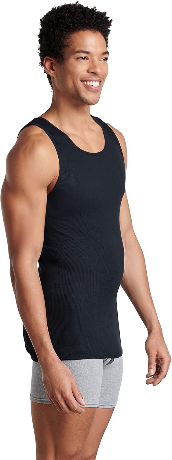 Fruit of the Loom Men's Sleeveless Tag Free Moisture Wicking Tank A-Shirt