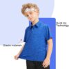 5 Pack Boys&Girls Athletic Polo Quick Dry Short Sleeve Youth Performance Activewear Golf Shirt for Kids