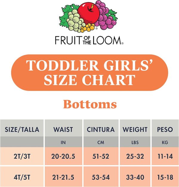 Fruit of the Loom Toddler Girls' Toddler Girls' Tag-free Cotton Underwear