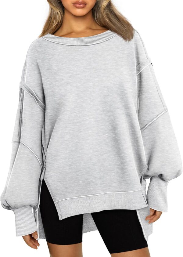 Trendy Queen Womens Oversized Sweatshirts Hoodies Crewneck Shirts Fall Outfits Teen Girls Y2k Winter Clothes