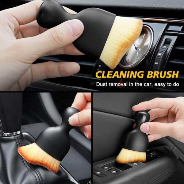 Ouzorp Car Interior Dust Brush, Car Detailing Brush, Soft Bristles Detailing Brush Dusting Tool for Automotive Dashboard, Air Conditioner Vents, Leather, Computer,Scratch Free