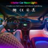 Interior Car Lights Keepsmile Car Accessories APP Control with Remote Music Sync Color Change RGB Under Dash Car Lighting with Charger 12V LED Lights Running Board Lights