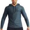 NELEUS Men's Dry Fit Athletic Shirt Workout Running Long Sleeve Shirts with Hoods