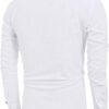 COOFANDY Men's Cotton Linen Henley T-Shirts Long Sleeve Hippie Casual Beach T-Shirts