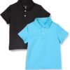 Amazon Essentials Boys and Toddlers' Active Performance Polo Shirts, Pack of 2