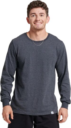 Russell Athletic Men's Dri-Power Long Sleeve Tees, Moisture Wicking, Odor Protection, UPF 30+