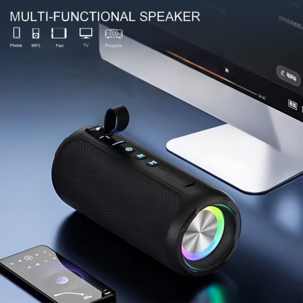 ZZA Bluetooth Speaker with HD Sound, Portable Wireless, IPX5 Waterproof, Up to 24H Playtime, TWS Pairing, BT5.3, for Home/Party/Outdoor/Beach, Electronic Gadgets, Birthday Gift