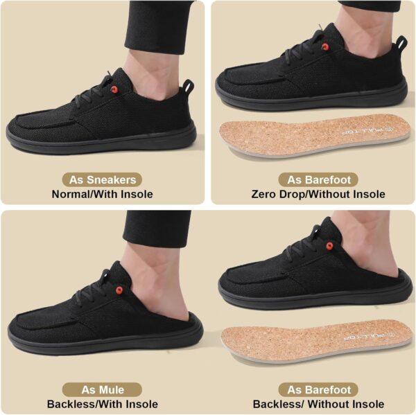 Men's Barefoot Wide Toe Box Shoes - Minimalist Barefoot Shoes with Zero Drop Sole Extra Wide Slip on Walking Shoes for Men