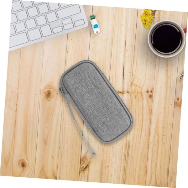 Portable External Hard Drive Storage Case Multi Purpose Organizer for Data Cables Earphone Accessories and Electronic Gadgets Grey Travel Cable Organizer Bag