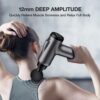 Massage Gun Deep Tissue, Handheld Electric Muscle Massager, High Intensity Percussion Massage Device for Pain Relief with 9 Attachments & 30 Speed(Grey)