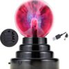 PowerTRC Plasma Ball, 3 inch Plasma Night Lamp, USB or Batter Powered Respond to Touch Plasma Globe, Party Props, Home Bedroom Decoration Christmas Novelty Gift for Kids