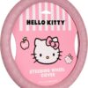 Hello Kitty Steering Wheel Cover, Official Sanrio Car Steering Wheel Cover with Universal Size 14.5-15, Cute Pink Steering Wheel Cover for Women, Hello Kitty Car Accessories (Hello Kitty Pink)