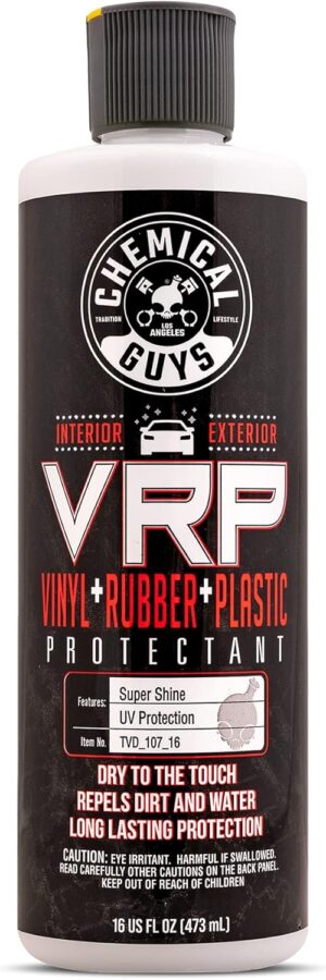 Chemical Guys VRP Vinyl, Rubber and Plastic Non-Greasy Dry-to-the-Touch Long Lasting Super Shine Dressing for Tires, Trim and More, Safe for Cars, Trucks, SUVs, RVs & More, 16 fl oz