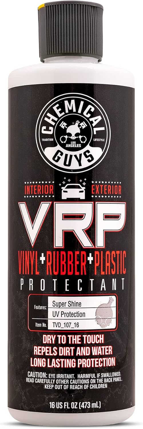 Chemical Guys VRP Vinyl, Rubber and Plastic Non-Greasy Dry-to-the-Touch Long Lasting Super Shine Dressing for Tires, Trim and More, Safe for Cars, Trucks, SUVs, RVs & More, 16 fl oz